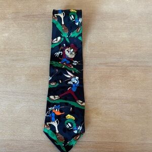 Looney Tunes Vintage Character Tie Golf Theme. Silk